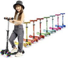 Kids 3 Wheel Scooter with LED Light Up Wheels for Toddlers