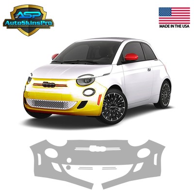 2024-25 Fiat 500e Hatchback Front Bumper Precut Paint Protection Clear Film PPF