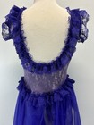 Vtg Dreamgirl Nylon Nightgown Sz M/L Women’s Purple Lace Sheer Sexy Lingerie USA