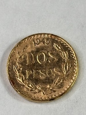 1945 Mexico Dos Pesos (2 Pesos) GOLD Coin 0.9 Fineness | eBay