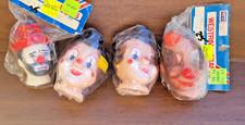 Vintage Rubber Clown Heads For Clown Doll Making Craft Original Packaging