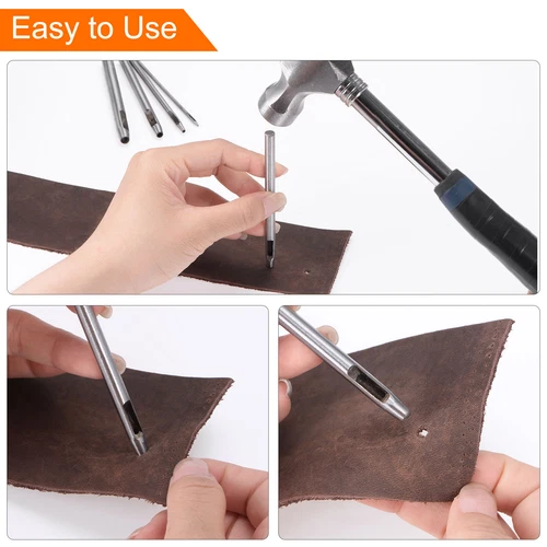 Hollow Punch Tool 14mm Round Hole Punch Carbon Steel for Belt Leather - Picture 5 of 7