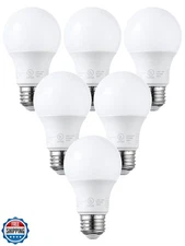 TORCHSTAR A19 LED Light Bulbs 60W Equivalent, UL Listed, 5000K Daylight, Dimm