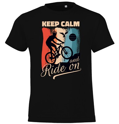 Youth Designz Keep Calm Fahrrad Kinder T-Shirt Junge Mädchen Bike Fun Lustig