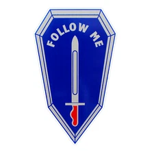 U.S Army Infantry Follow Me Large Bumper Sticker Military Vinyl Soldier Decal 5"