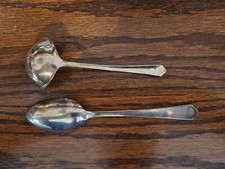 HOMES & EDWARDS LOUCHE ET CUILLÈRE EN PLAQUÉ ARGENT VINTAGE POUR COLLECTION