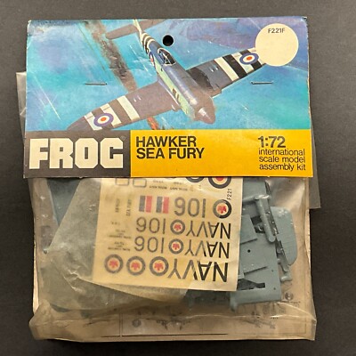 Frog 1:72 Hawker Sea Fury Vintage Model Airplane Kit F221F, Sealed