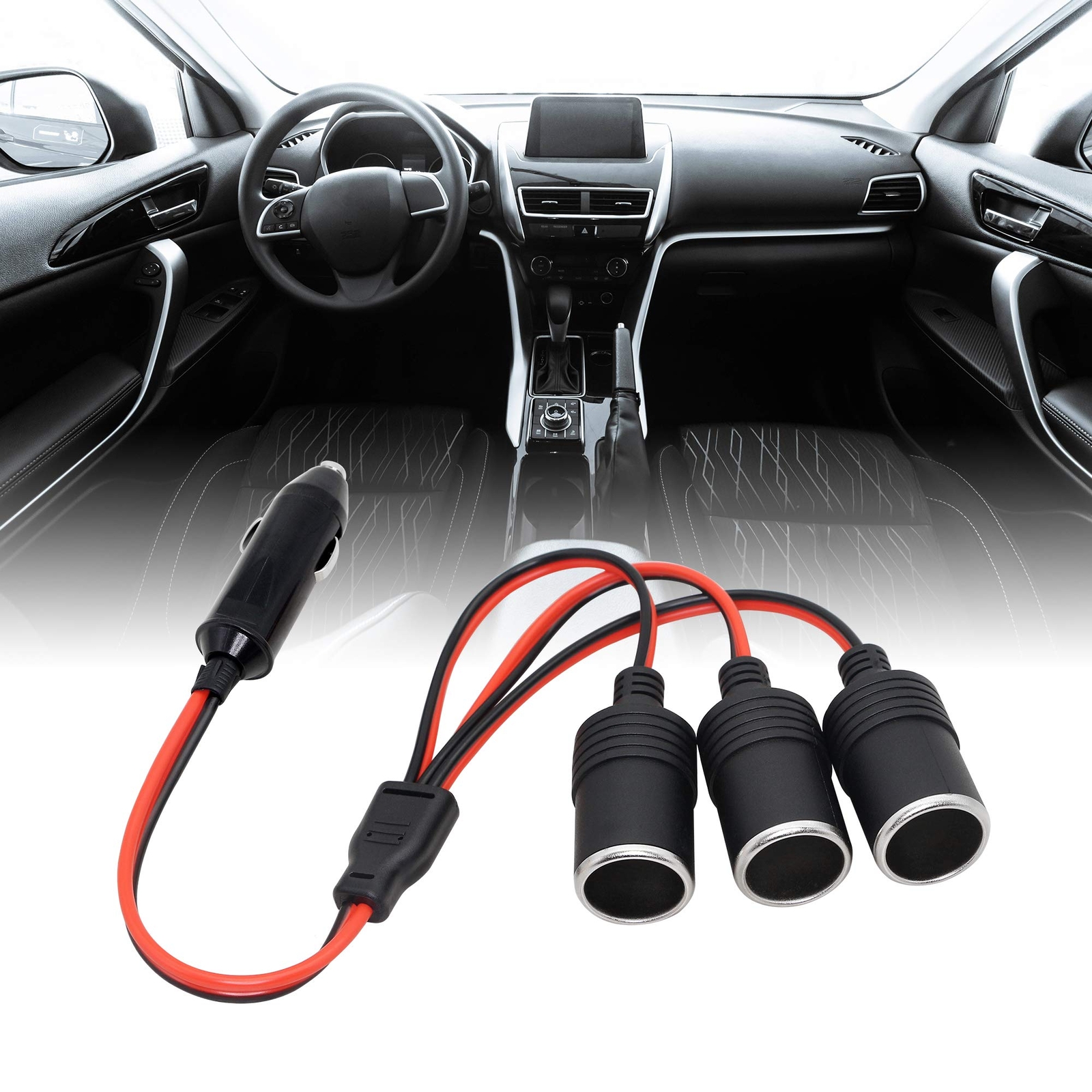 1 to 3 Car Cigarette Lighter 12v 24v Power Charger Adapter 3 Way Socket Split...