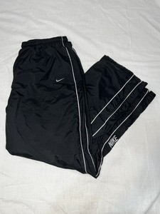 Nike Rompevientos Forrado de Malla de Etiqueta Gris Pantalones de pista  para hombre grandes | eBay