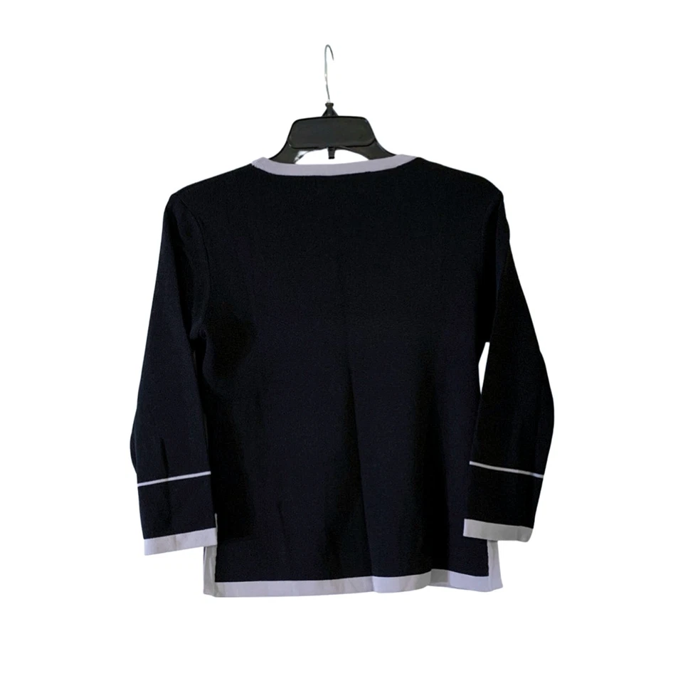 Cárdigan Suéter FINITY Top Negro Manga Larga Talla PM Foto 4 de 4