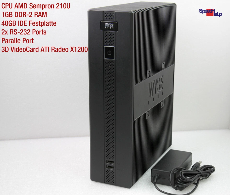 Mini Pequeño Computadora PC AMD Sempron 210U 40GB HDD 1GB Paralelo RS-232 Win 7 - Imagen 3 de 4