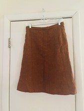 Vintage Madmen 60s Wool Fitted Pencil Pumpkin Spice Kassel Brothers Skirt S