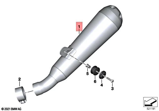 Genuine BMW K22 0L63 A2 0M91 Rear Silencer 18511687312 | eBay