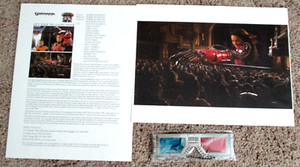 Spy Kids 3D: Game Over Info Sheet, 3D glasses (sealed) & Color theater image