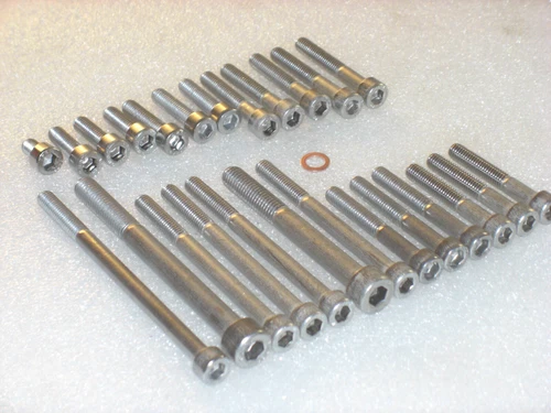 Suzuki GT500 T500 Titan 1968-77 Engine Covers Stainless Allen Bolts Kit 27pc
