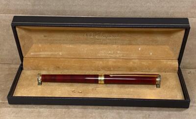 S.T. DUPONT LAQUE DE CHINE 18K GOLD Nib FOUNTAIN PEN W/ CASE. | eBay