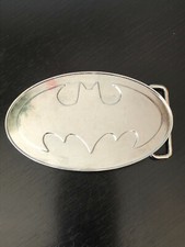 Batman Belt Buckle DC Comics Silver Tone Dimensional Detailed