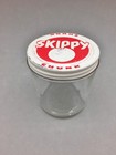 Skippy Chunk Peanut Butter Jar Glass Metal Screw Cap 1 Cup Measure 3.5" Vintage