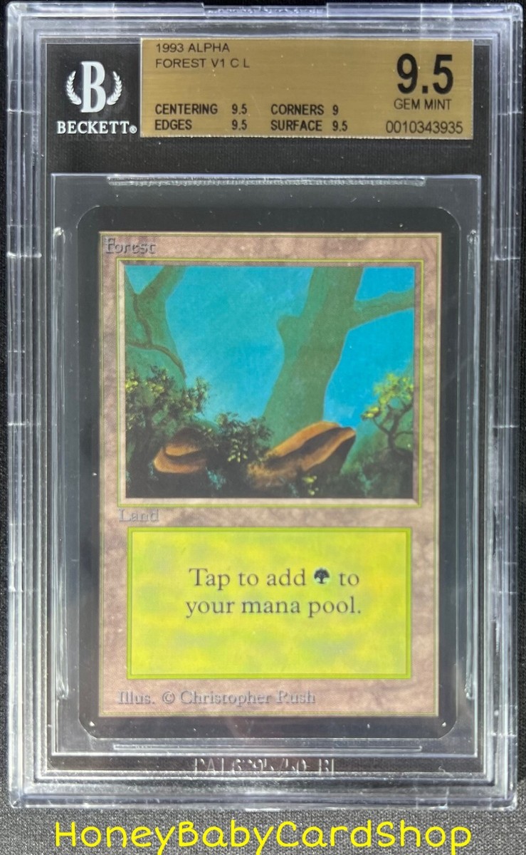 MTG Limited Edition Alpha 1993 Forest (A) BGS 9.5 GEM MINT Old