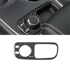 Cubierta de perilla multimedia para consola interior de fibra de carbono para Dodge Durango