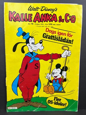 Walt Disney Kalle Anka & Co Mickey Mouse Donald Duck Scrooge Pluto SWEDISH Comic