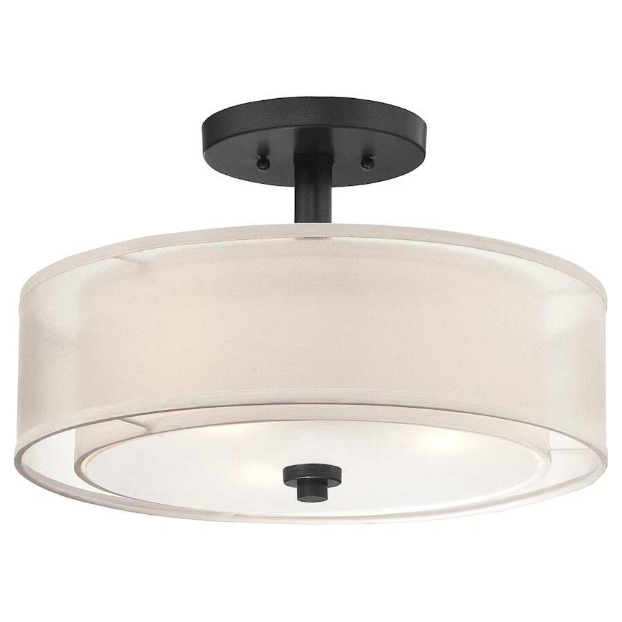 Minka Lavery Parsons Studio 3 Light Semi Flush Sand Coal 4107