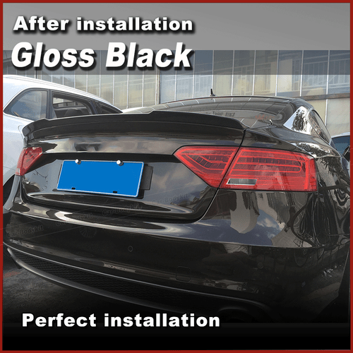 Für Audi A5 S5 2012-16 Glanz Schwarz Heckspoiler Kofferraum Spoiler Spoilerlippe - Picture 3 of 9
