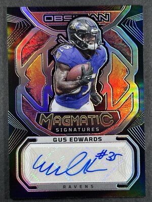 2023 Panini Obsidian Gus Edwards Magmatic Signatures Auto /199