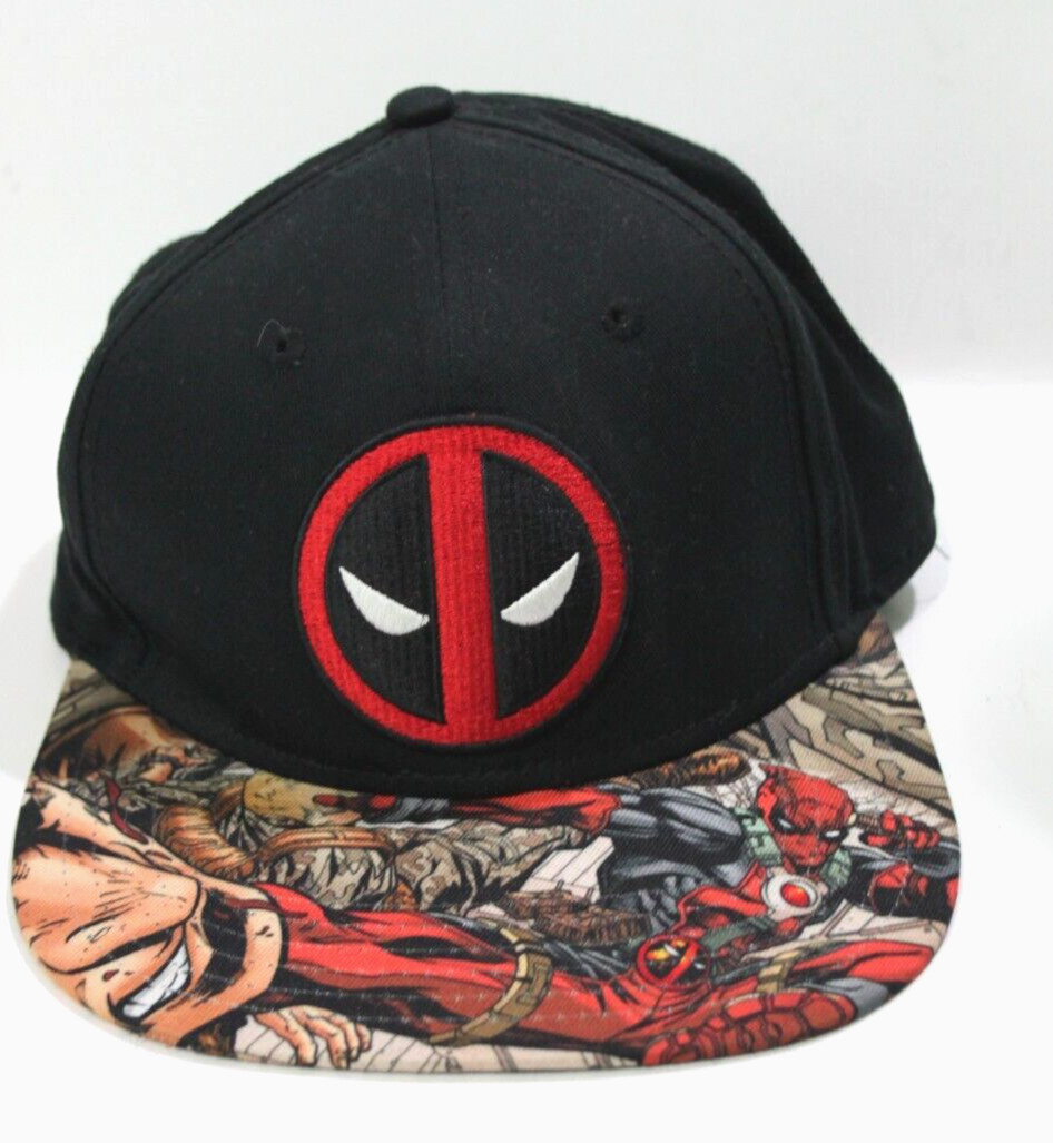 Marvel Deadpool Snapback Adjustable Hat Flat Bill… - image 1