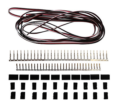 Apex RC Products Futaba Style Servo Extension Kit W/ 10 Plugs & 15' Wire  #1225