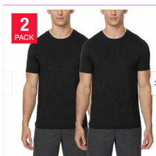 32 DEGREES MEN'S SOFT FEEL CREW NECK SHORT SLEEVE T-SHIRT BLACK S NWT