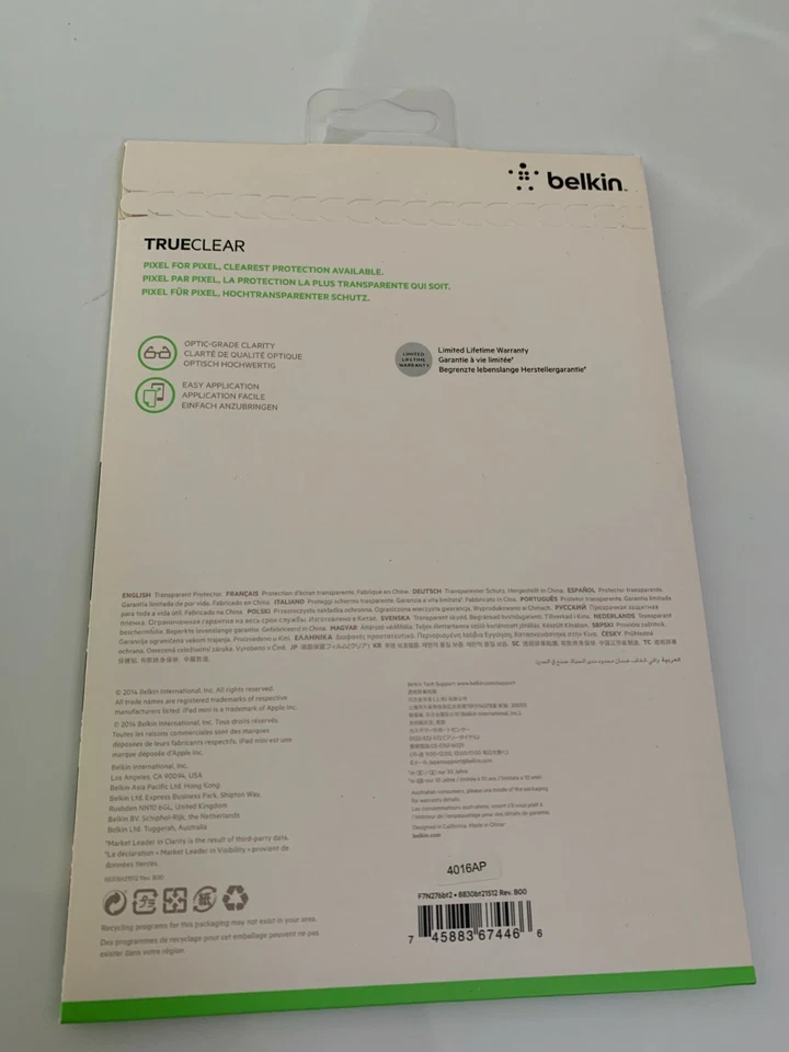  Belkin 2-Pack TrueClear Transparent Screen Protector iPad Mini 1/2/3 - Image 2 of 2