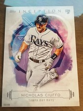 2019 Topps Inception Jumbo 5x7 Nicholas Ciuffo Rays RC 3 04/49