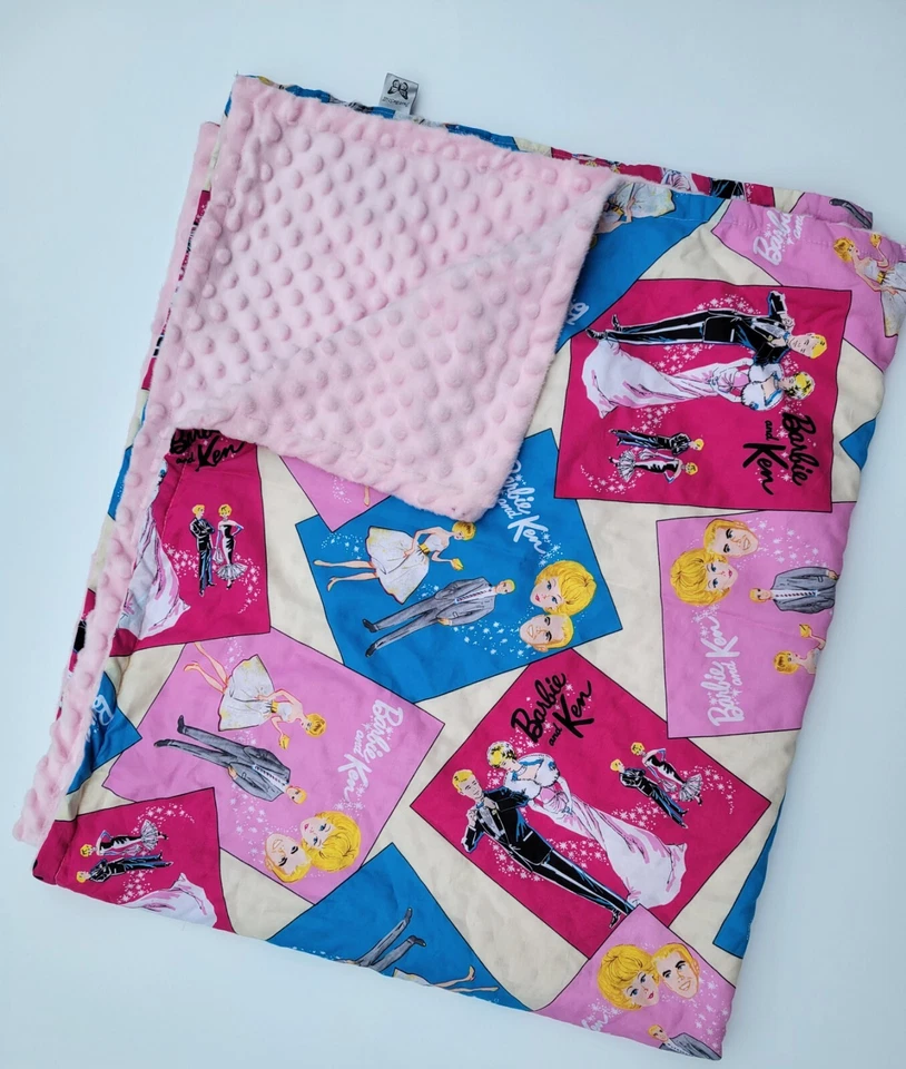 芭比娃娃和肯印花棉质毯子儿童毯子,毯子,芭比毯子 — 第 4/4 张图片