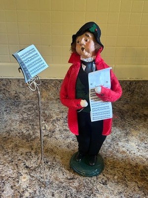 1998 Byers Choice Ltd The Carolers Lead Singer w/ Music Notes on Stand