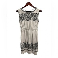 Loft Embroidered Black and White Sleeveless Dress Size SP