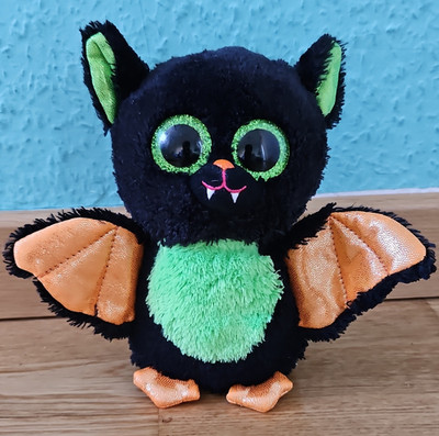 TY Beanie Boo Plüsch Fledermaus schwarz/grün/orange klein 15-35 cm