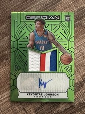 2023-23 PANINI PRIZM OBSIDIAN KEYONTAE JOHNSON GREEN FLOOD ELECTRIC ETCH 13/20