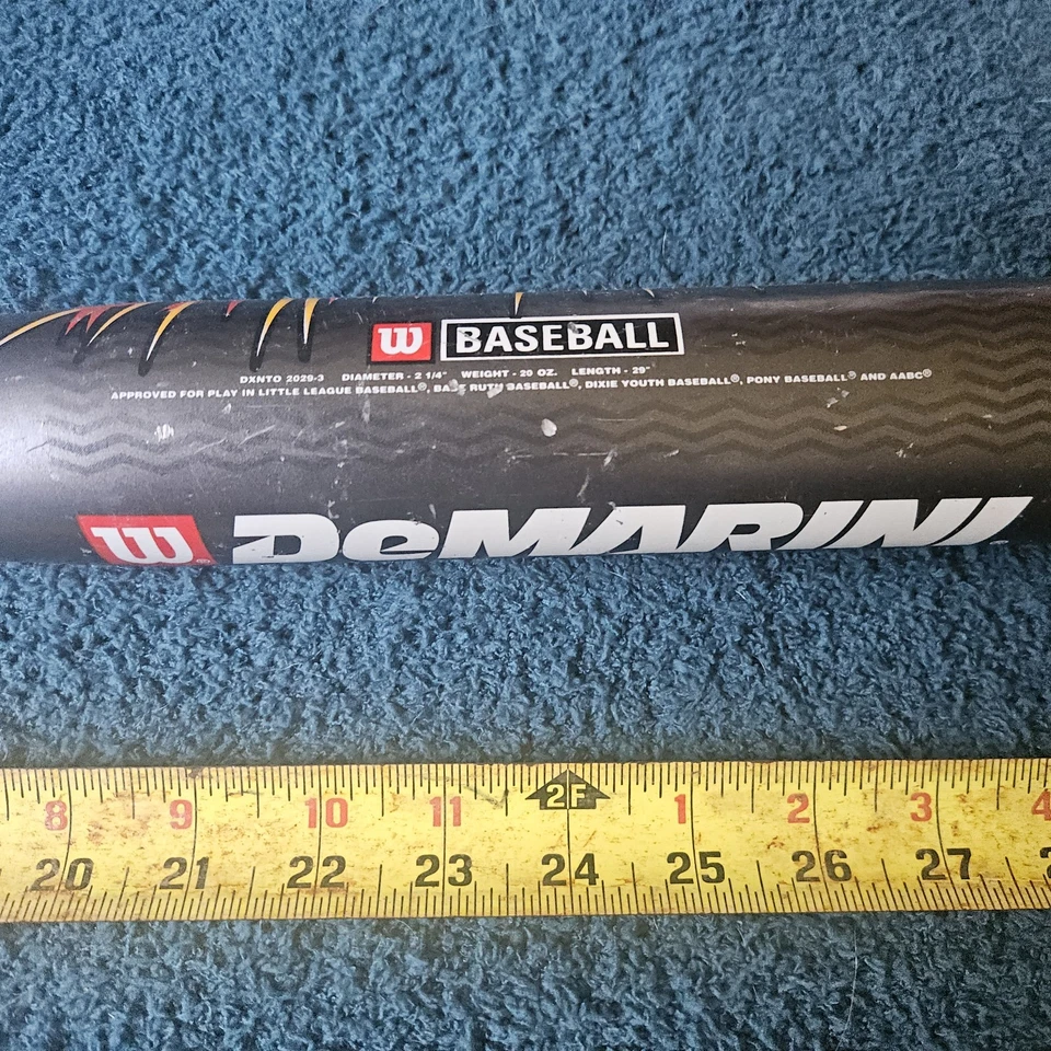Wilson DEMARINI NITRO aleación (-9) 29” 20 oz. "Bate de béisbol de 2 1/4"" de diámetro"  Foto 2 de 4