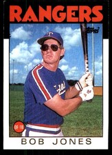 Bob Jones 1986 Topps #142 Texas Rangers MLB READ FREE SHIPPING AutographDen
