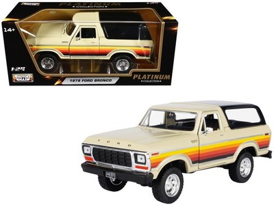 1978 Ford Bronco Custom Cream Series 1/24 Platinum Collection by Motormax