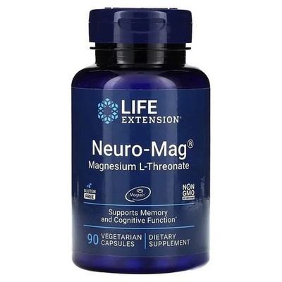 Life Extension Neuro-mag Magnesium L-threonate, Magnesium L-threonate,（90 caps）