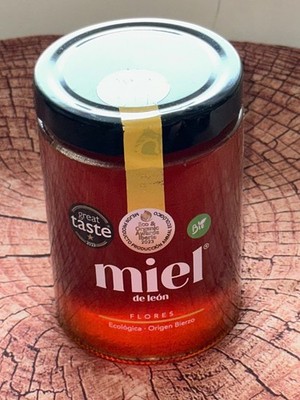 Miel de Leon ,,Flores   Bio-Honig 800g aus Spanien mit dem EcoOrganic Award 2023