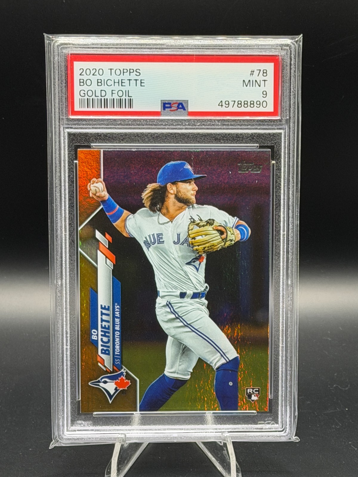 BO BICHETTE 2020 Topps Series 1 #78 PSA 9 Mint Gold Foil Parallel Rookie RC