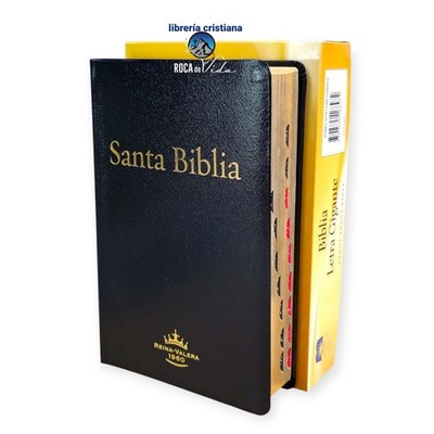 BIBLIA LETRA GIGANTE 14 Puntos RVR,1960 PIEL FABRICADA NEGRO CON ÍNDICE 