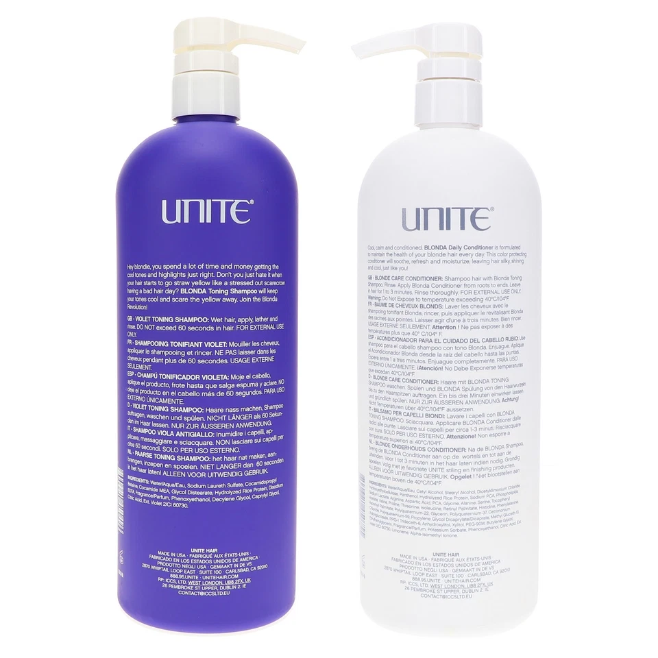 UNITE Hair Blonda Shampoo 33.8 oz & Blonda Conditioner 33.8 oz Combo Pack - Image 4 of 4