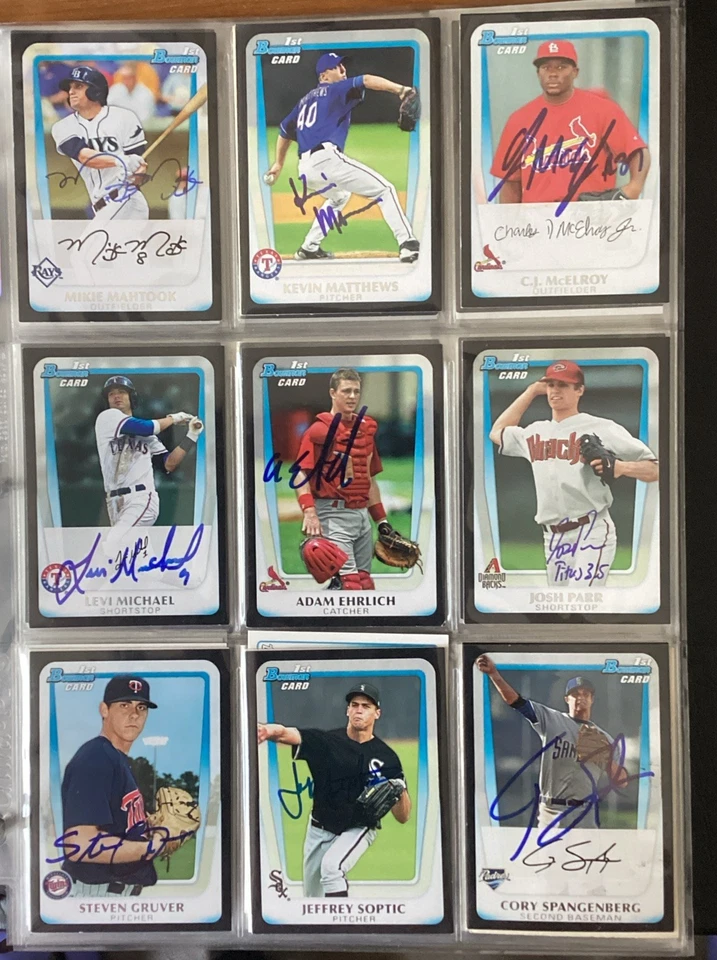 2011 BOWMAN DRAFT PROSPECTS BASEBALL 1st CARDS SIGNED AUTOGRAPHED - Image 4 of 4