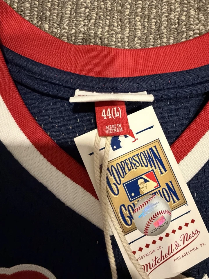 Camiseta deportiva de práctica de bateo Mitchell & Ness Wade Boggs Boston Red Sox 1992 (44) L Foto 2 de 4