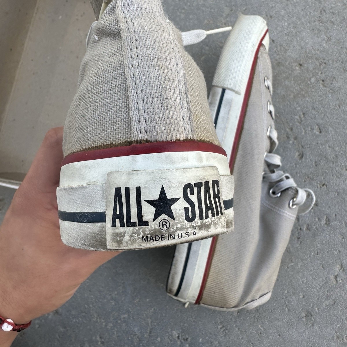 Vintage 90's Converse All Star Chuck Taylor USA Made Gray Sneakers