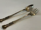 Gorham BUTTERCUP Sterling Silver OLIVE FORK AND SPOON Old Marks Antique RARE